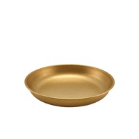 Click for a bigger picture.GenWare Gold Vintage Steel Coupe Plate 24cm