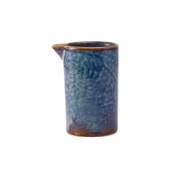 Click for a bigger picture.Terra Porcelain Aqua Blue Straight Sided Jug 10cl/ 3.5oz