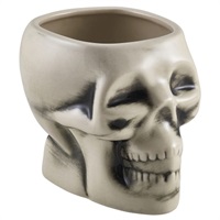 Click for a bigger picture.Genware White Skull Tiki Mug 40cl/14oz