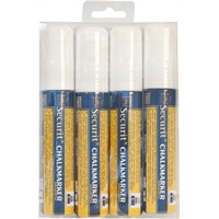 Click for a bigger picture.Chalkmarkers 4 Pack White Large