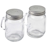 Click for a bigger picture.Mason Jar Salt & Pepper Shaker Set
