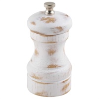 Click for a bigger picture.White Wash Salt/Pepper Grinder 10cm