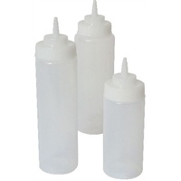 Click for a bigger picture.Squeeze Bottle Wide Neck Clear 32oz/ 94cl
