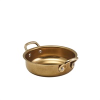 Click for a bigger picture.GenWare Gold Vintage Steel Round Dish 13.5 x 3.75cm