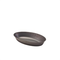 Click for a bigger picture.GenWare Black Vintage Steel Oval Dish 17.5 x 11cm