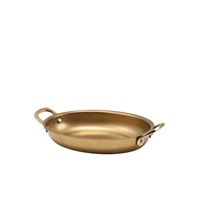 Click for a bigger picture.GenWare Gold Vintage Steel Oval Dish 18.5 x 13.5cm