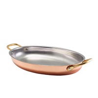 Click for a bigger picture.GenWare Copper Plated Oval Dish 30 x 21cm
