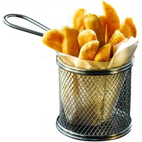 Click for a bigger picture.Serving Fry Basket Round 9.3 X 9cm