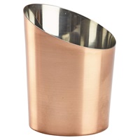 Click for a bigger picture.Copper Plated Angled Cone 9.5 x 11.6cm (Dia x H)