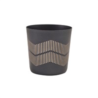 Click for a bigger picture.GenWare Metallic Black Lined Serving Cup 8.5 x 8.5cm