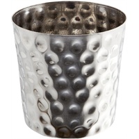 Click for a bigger picture.Hammered Stainless Steel Serving Cup 8.5 x 8.5cm