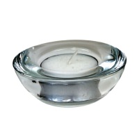 Click for a bigger picture.Genware Glass Round Tealight Holder 75mm Dia