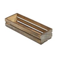 Click for a bigger picture.Genware Dark Rustic Wooden Crate 34 x 12 x 7cm