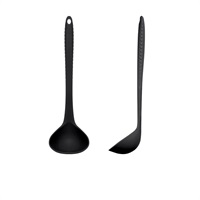 Click for a bigger picture.Black Silicone Ladle 30cm