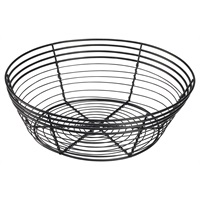 Click for a bigger picture.Wire Basket  Round 25.5 x 8cm