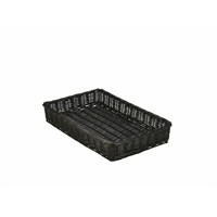 Click for a bigger picture.Wicker Display Basket Black 46X30X8cm