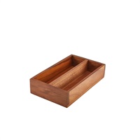 Click for a bigger picture.GenWare Acacia Wood 2 Compartment Cutlery Tray