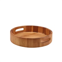 Click for a bigger picture.GenWare Acacia Wood Round Serving Tray 30cm