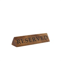 Click for a bigger picture.GenWare Acacia Wood Reserved Sign