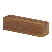 Click for a bigger picture.Acacia Wood Sign Holder 9 x 3 x 3cm