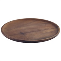 Click for a bigger picture.Acacia Wood Serving Plate 26cm