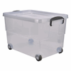 Click here for more details of the Storage Box 60L W/ Clip Handles On Wheels