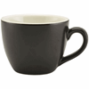 Genware Porcelain Matt Black Bowl Shaped Cup 9cl/ 3oz