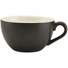 Genware Porcelain Matt Black Bowl Shaped Cup 17.5cl/ 6oz