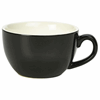 Click here for more details of the Genware Porcelain Black Bowl Shaped Cup 25cl/8.75oz