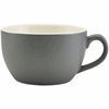 Genware Porcelain Matt Grey Bowl Shaped Cup 25cl/8.75oz