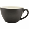 Genware Porcelain Matt Black Bowl Shaped Cup 34cl/ 12oz