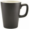 Genware Porcelain Matt Black Latte Mug 34cl/12oz