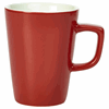 Genware Porcelain Red Latte Mug 34cl/12oz