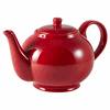 Genware Porcelain Red Teapot 45cl/15.75oz
