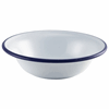 Click here for more details of the Enamel Bowl White with Blue Rim 16cm/6.25"
