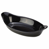 GenWare Stoneware Black Oval Eared Dish 16.5cm/ 6.5"