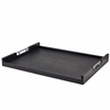 Click here for more details of the GenWare Solid Black Low Wall Butlers Tray with Metal Handles 65 x 49cm