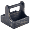 Small Black Wooden Table Caddy