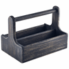 Black Wooden Table Caddy