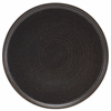 Terra Porcelain Black Low Presentation Plate 25cm