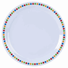 Click here for more details of the Genware Melamine 9" Plate - Coloured Circles