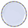 Genware Melamine 9" Plate - Coloured Circles