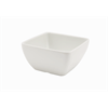 White Melamine Curved Square Bowl 10.5cm