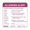 50X50mm Removable Allergen Label (500)