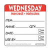 Click here for more details of the 50mm Wednesday Removable Day Label (500)