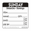 50mm Sunday Removable Day Label (500)