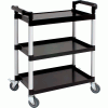 Click here for more details of the Genware Small 3 Tier PP Trolley Black Shelves