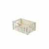 Genware White Wash Wooden Crate 34 x 23 x 15cm